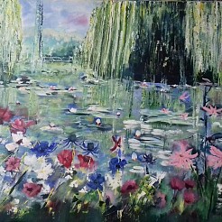 Monet. Tuinen van Giverny painted by 