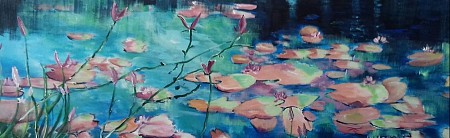 Waterlelies painted by Loes Loe-sei Beks