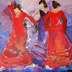 Spaanse dans painted by 