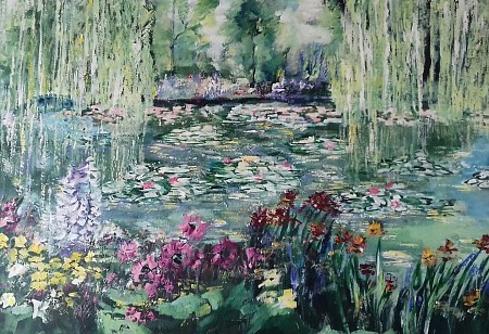 Tuinen van Monet painted by Loes Loe-sei Beks