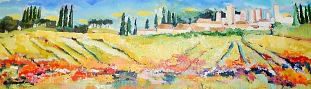 Toscane painted by Loes Loe-sei Beks