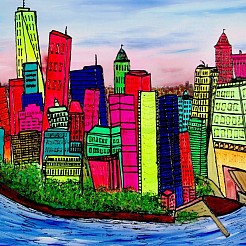 New YOrk, Manhattan painted by 