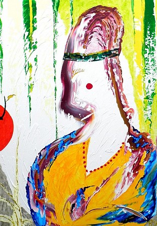 Meisje met de kers painted by Kuhlmann Kunst