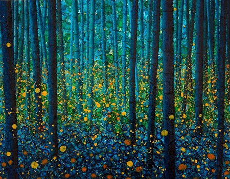 Fireflies painted by Db Waterman