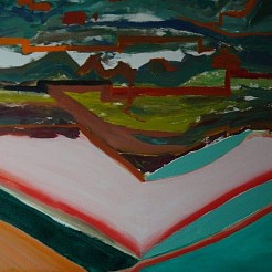 Abstrackt landschap painted by 