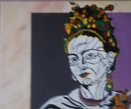 Frida painted by Andre Claeys