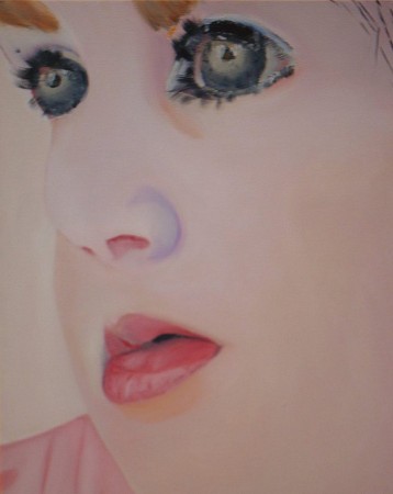 Denkend kijkend meisje painted by Andre Claeys
