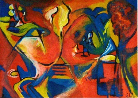A la Kandinsky painted by Welbel Art