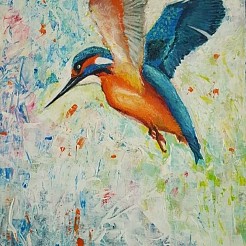 Ijsvogel painted by 
