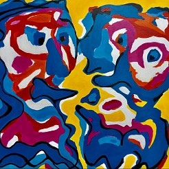Two dreary People painted by 