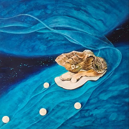 Pearl painted by Nina Romijn kunstenaar schilderijen