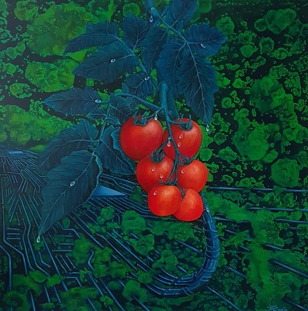 Digitaalleven painted by Nina Romijn kunstenaar schilderijen