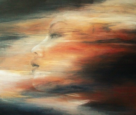 Sunset painted by Marieke Samuels