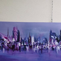 Abstract skyline painted by 