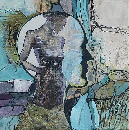 She is in my Mind painted by Belinda Saul - Bos