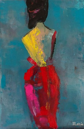 Lady in Red painted by RietjeArt