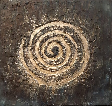 Golden spiral painted by Sjoerd J Alkema