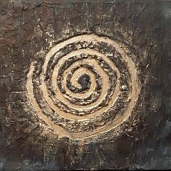 Golden spiral painted by 