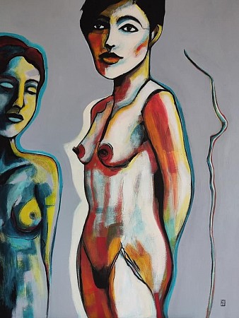 De drie gratiën painted by Madame Kwast Art Studio - Esther Schoonderwoerd