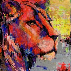 Lioness painted by 