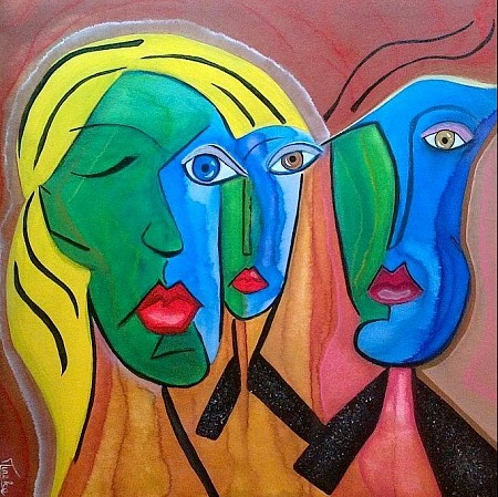Two against one painted by Tineke Wilgenburg
