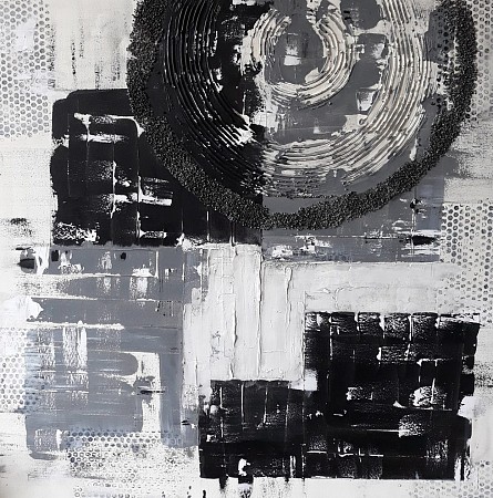 Black, Grey, White painted by Judy Bakker