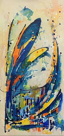 Blue Wave painted by Jolanda van  Hattum